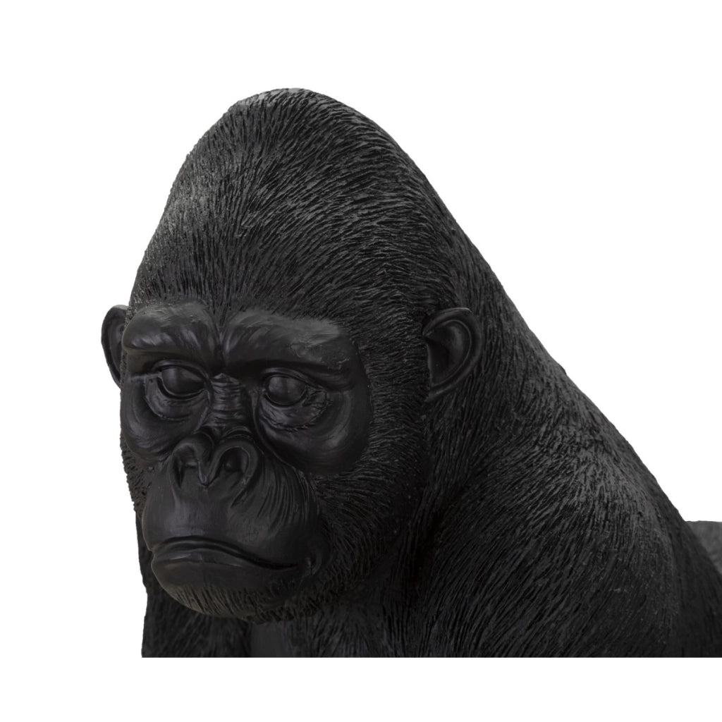 Scultura Gorilla 2, Nero, Poliresina, 35x21,5x37,5 cm