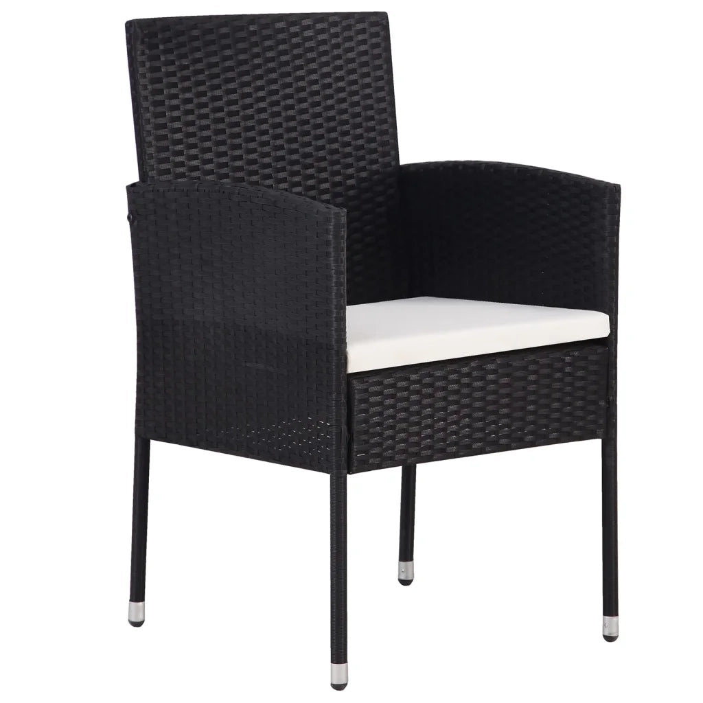 Set da Pranzo da Giardino 5 pz Nero 3099603