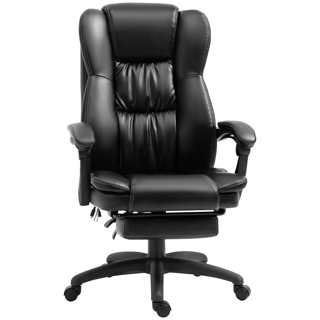 Sedia da Ufficio ¨C Minimal ¨C Pelle, Nero, 68.5x68.5x113-121 cm