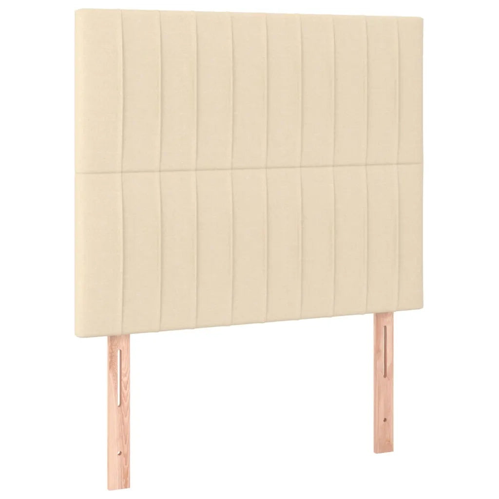 Letto a Molle con Materasso e LED Crema 80x200 cm in Tessuto