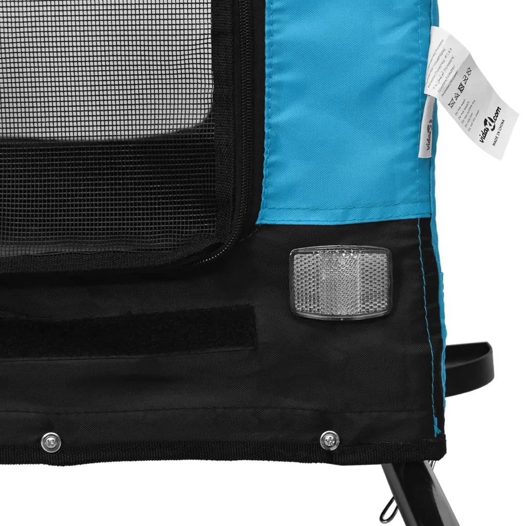 Rimorchio da Bici per Animali Blu e Nero Oxford e Ferro 93995
