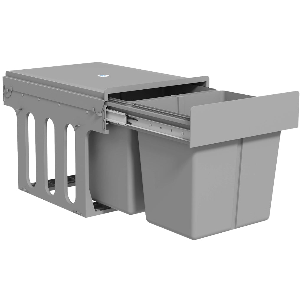 Pattumiera Estraibile Sottolavello ¨C Xylo ¨C 2 Contenitori 30L Grigio Chiaro