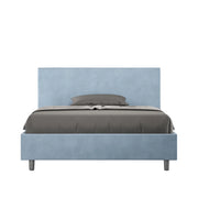BS COM Letto una piazza e mezza contenitore imbottito 130x210 microfibra azzurro