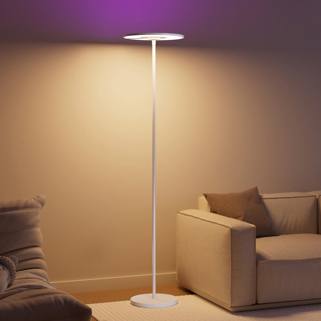 Lampada da terra moderna bianca LED RGB 48W Cento Italux