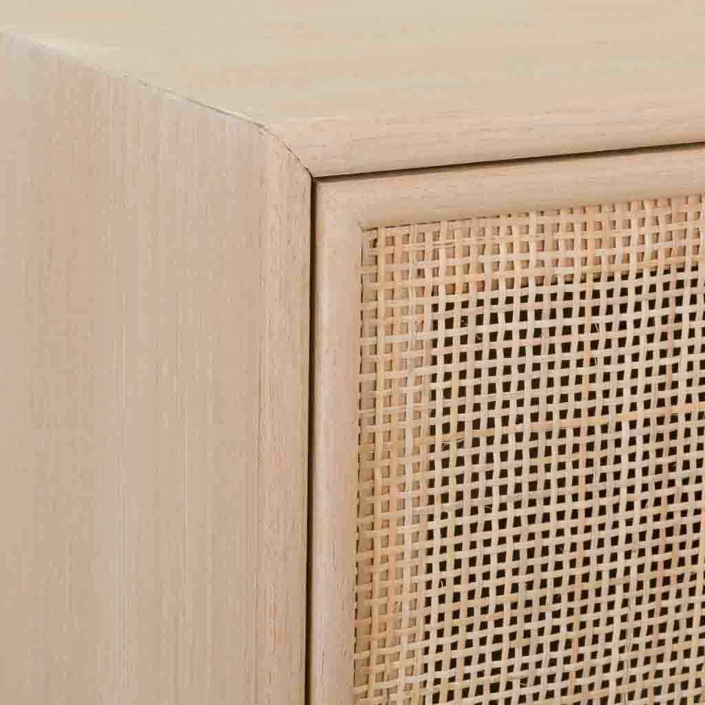 Credenza in MDF e rete, marrone, 80x37x101 cm