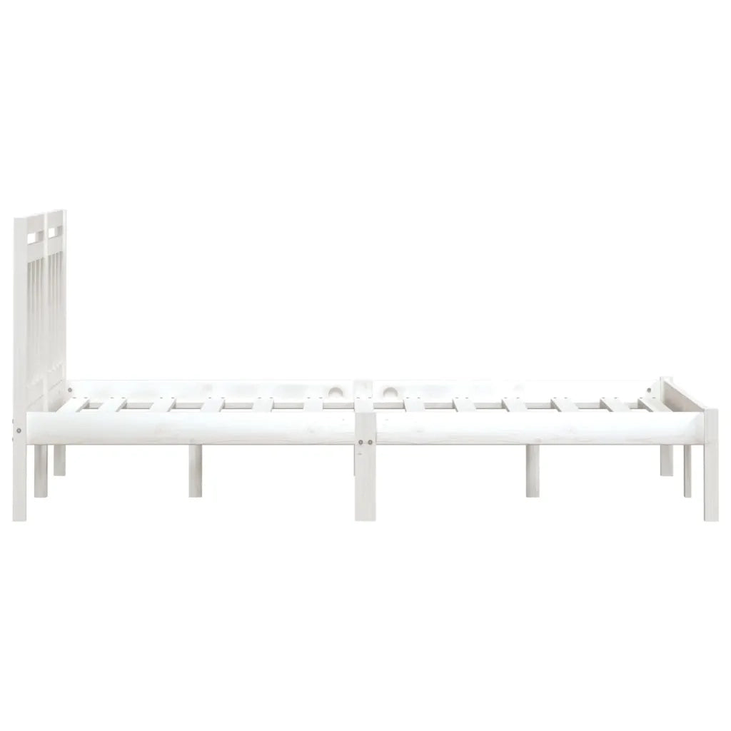Giroletto-Struttura Letto Bianco in Legno Massello di Pino 160x200 cm 772368