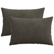 Federa 2 pcs HEERLEN Antracite 40 x 60 cm corduroy 909219