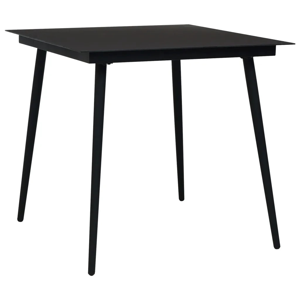 Set da Pranzo da Esterni 3 pz in Corda di Cotone e Acciaio Nero 3058277