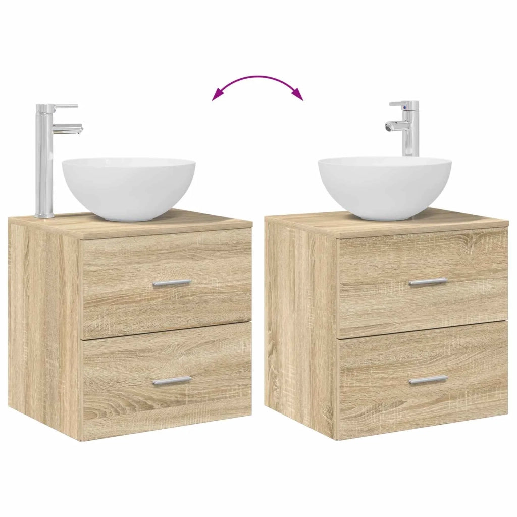 Set di mobili per il bagno 2 pcs Rovere Sonoma 3403946