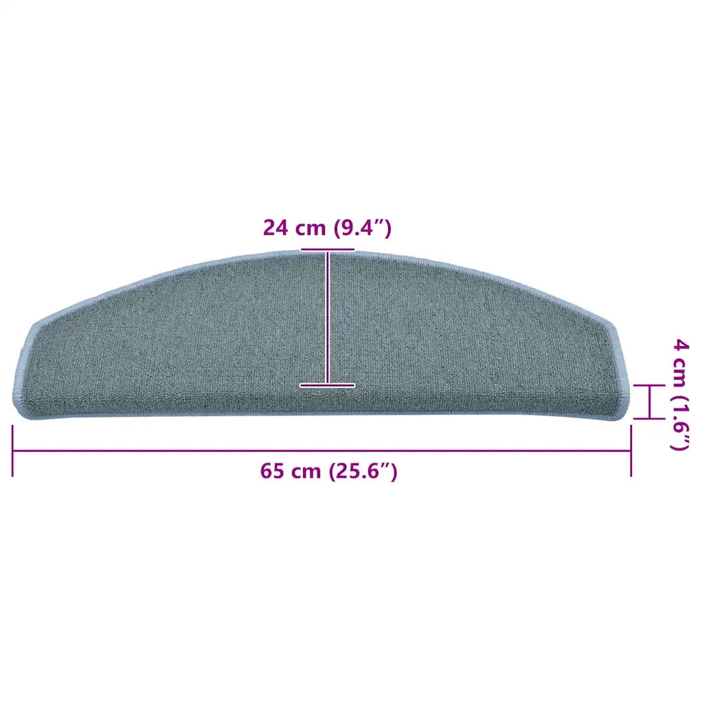Tappetini per scale 30 pz 65x24x4 cm Blu mare Semicircolari Grandi 3365758