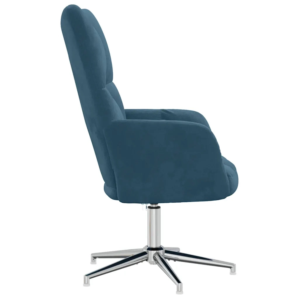Sedia Relax Blu in Velluto 328127