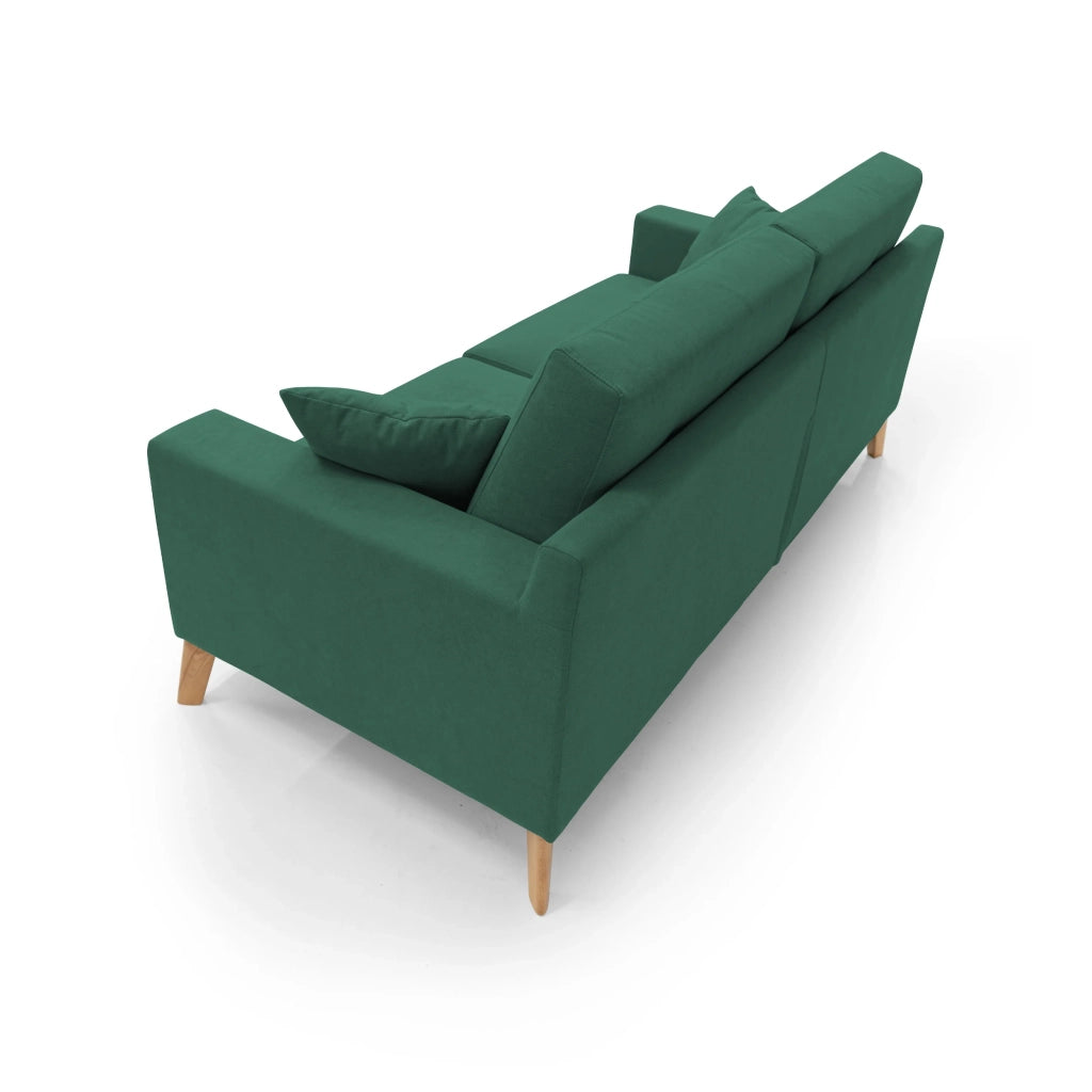 Danish Divano moderno in tessuto morbido impermeabile T02 146 cm verde