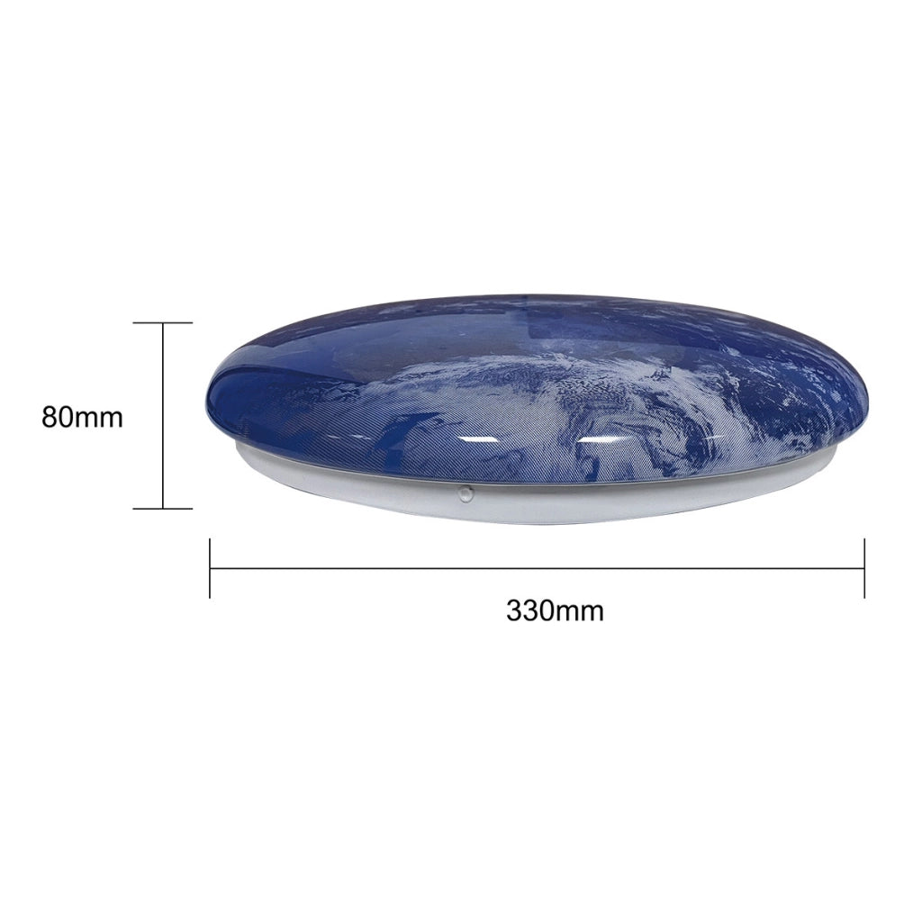 Plafoniera moderna tonda Ø33 blu/bianca LED 18W Tierra