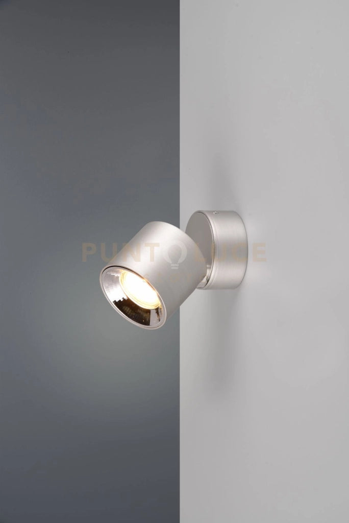 GUAYANA SPOT ORIENTABILE ANCHE DA INCASSO METALLO ACCIAIO H. 12CM 1 LUCE ATTACCO GU10