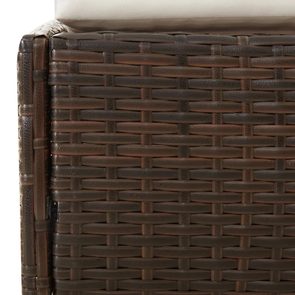 Lettino Prendisole Marrone 201x139 cm in Polyrattan