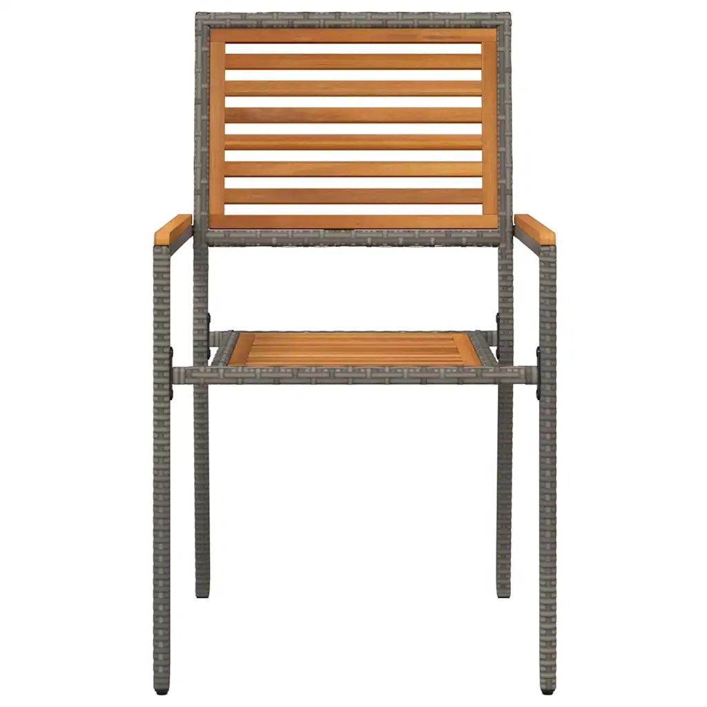 Sedie impilabili da giardino 4 pcs Marrone e Grigio 3403059