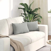 Cuscini da Divano 2 pcs Grigio chiaro 50 x 30 cm Tessuto 42013640