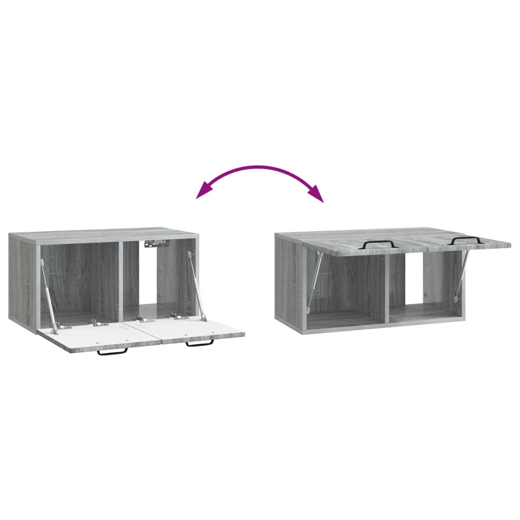 Mobile Porta TV da Muro-Credenza per TV sospesa Grigio Sonoma 59,5 x 31 x 30 cm 700075