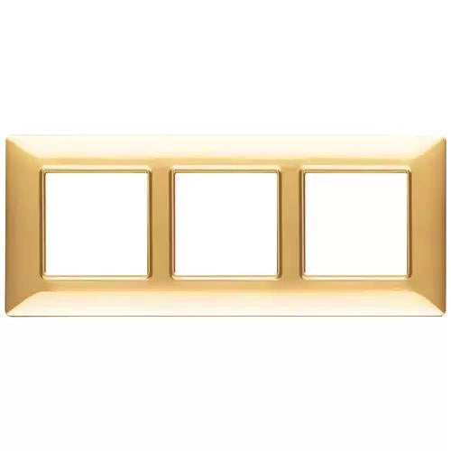 VIMAR PLANA - PLACCA 6M (2+2+2) INT57 ORO LUCIDO