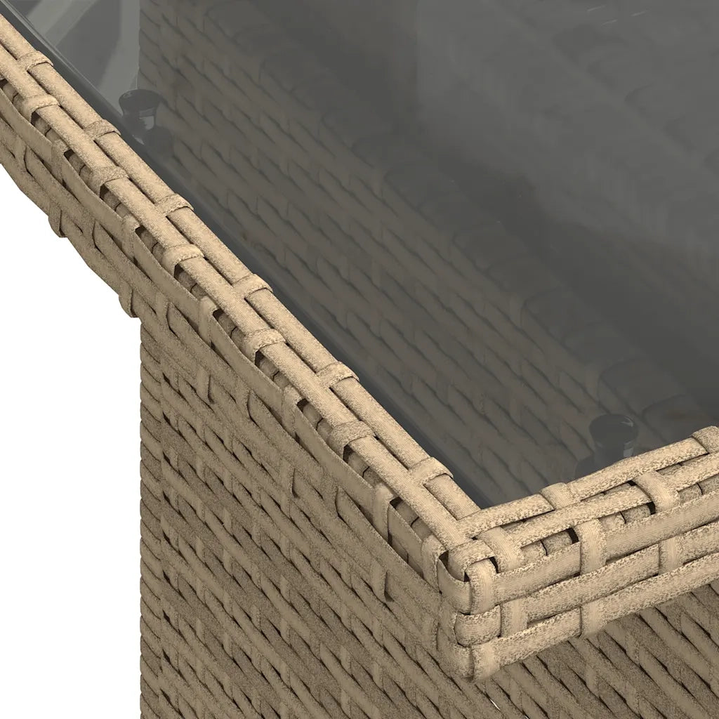 Set Divano da Giardino 5 pz con Cuscini Beige in Polyrattan 3326090