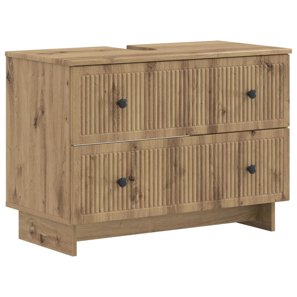 Set di Mobili da Bagno da 4 Pezzi EDE Rovere Artigianale 3417908