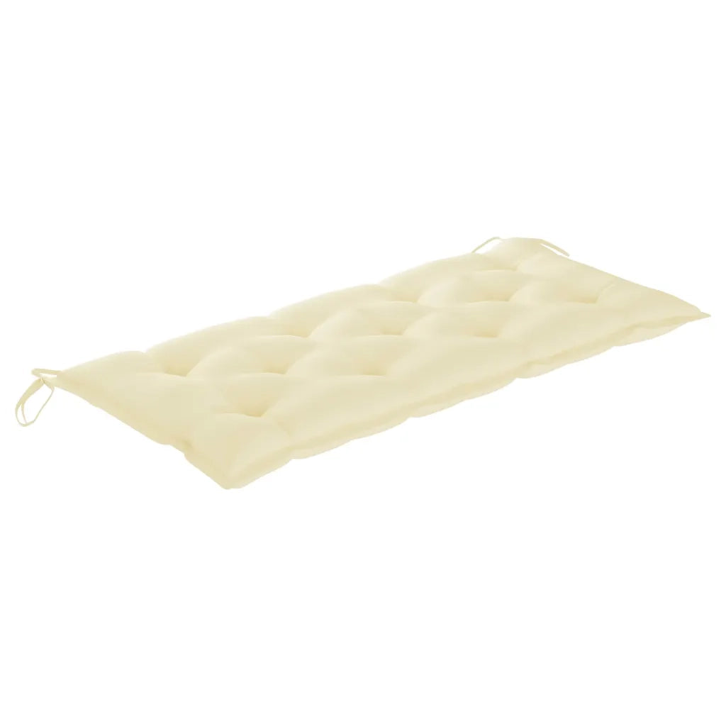 Panchina da Giardino | Panca da Giardino Pieghevole con Cuscino 118 cm in Bamb¨´