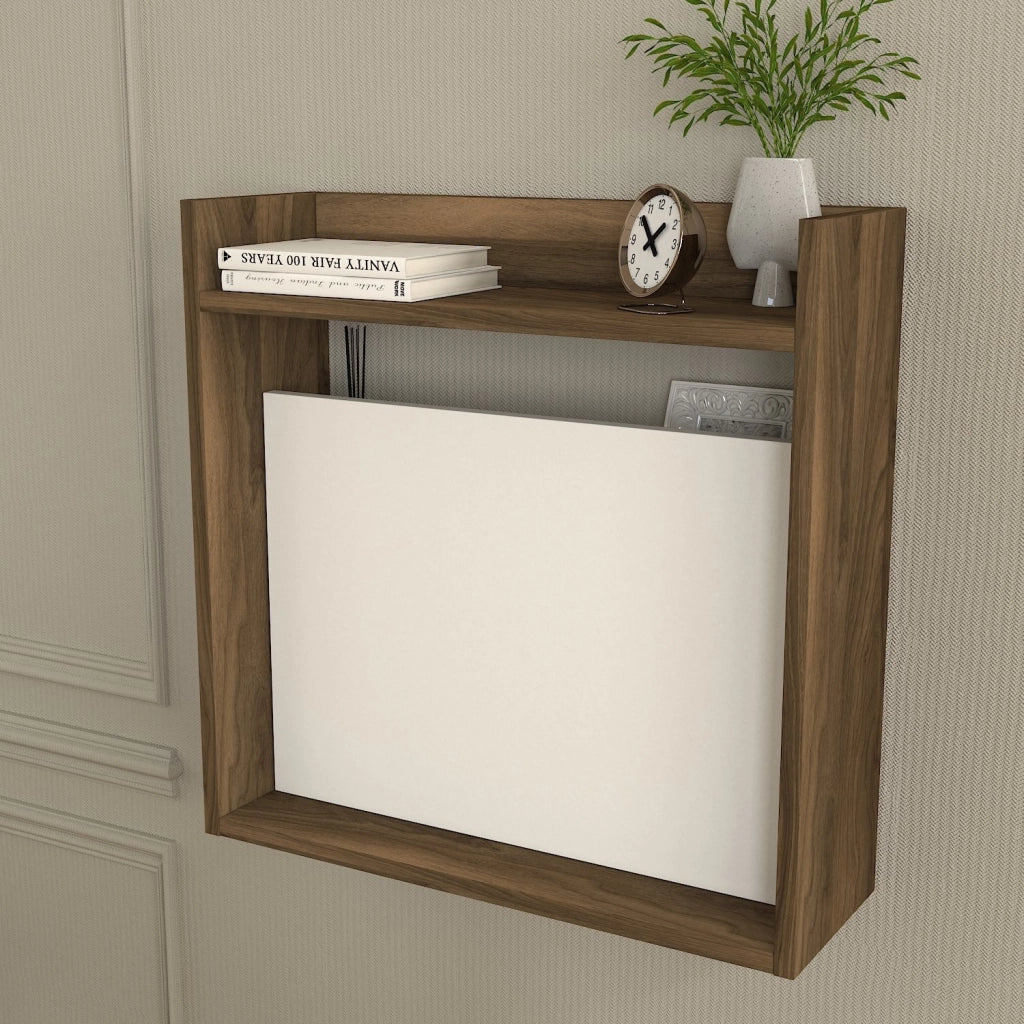 Scrivania in legno "Laptop" - 60 x 19 x 60 cm - Bianco, Noce