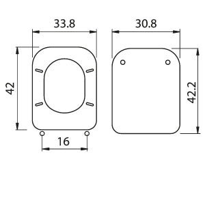SEDILE COPRIWC ADATTO A CONCA IN MDF BIANCO