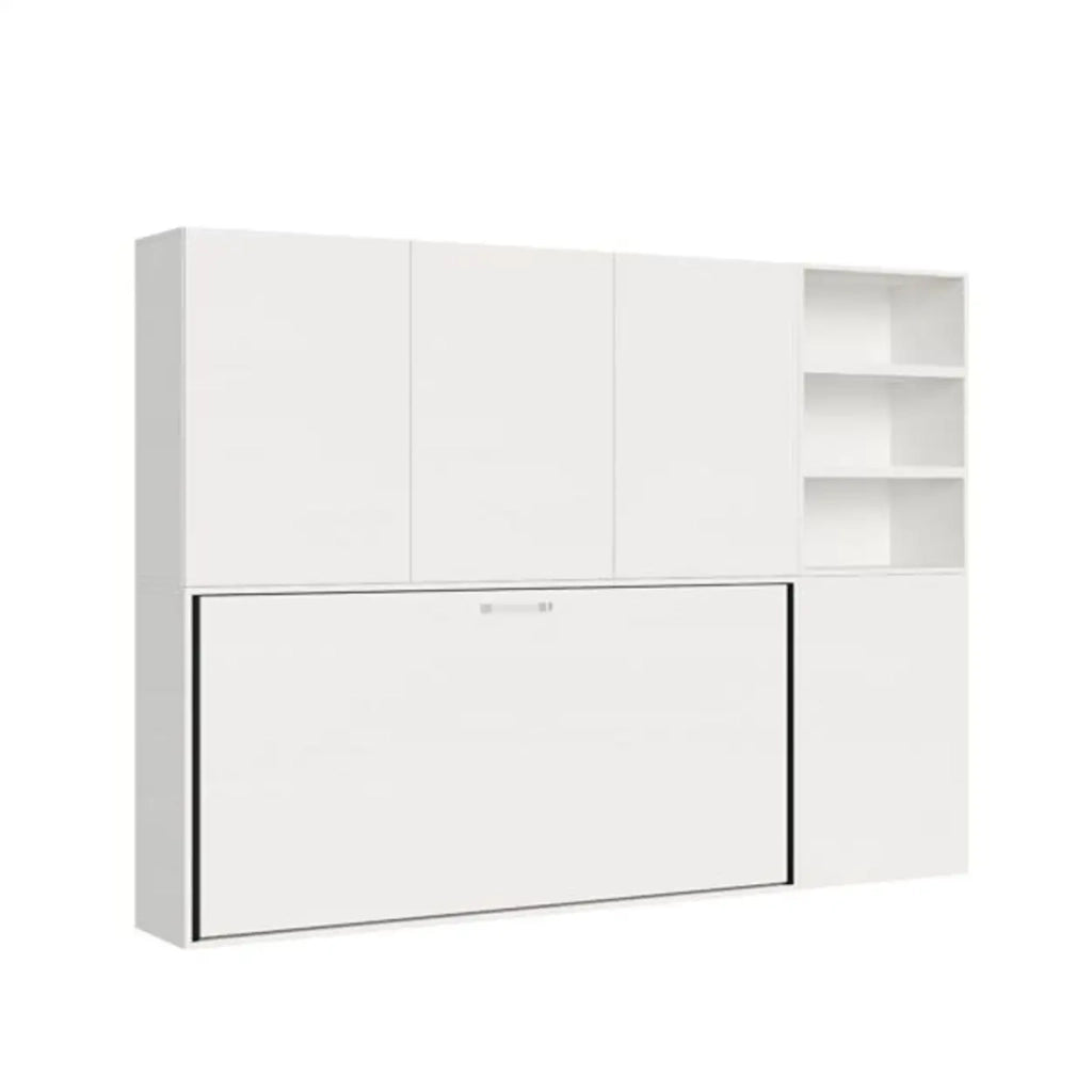 Letto singolo a scomparsa Kando comp.F bianco frassino