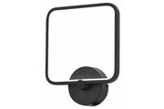 Applique moderna quadrata nera Anaya LED 12W Reality
