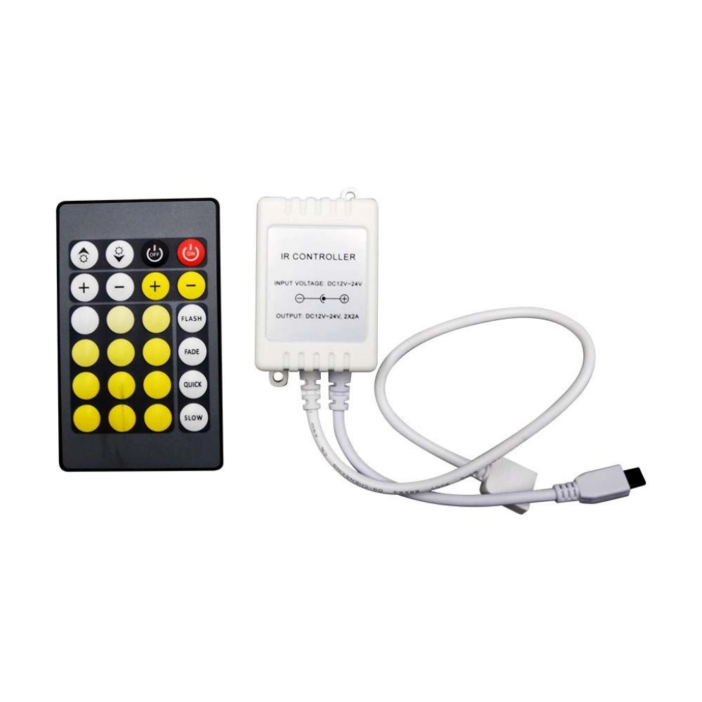 Ricevitore Centralina Controller 12/24v per Strip LED 3in1 con Telecomando 24 Tasti a Infrarossi SKU 2901