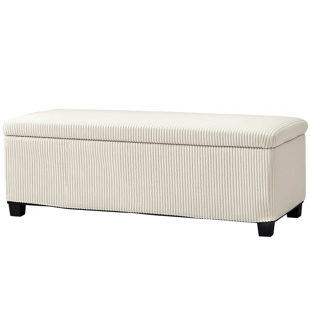 Pouf contenitore in velluto ¨C zephmum ¨C beige 112x42x40 cm