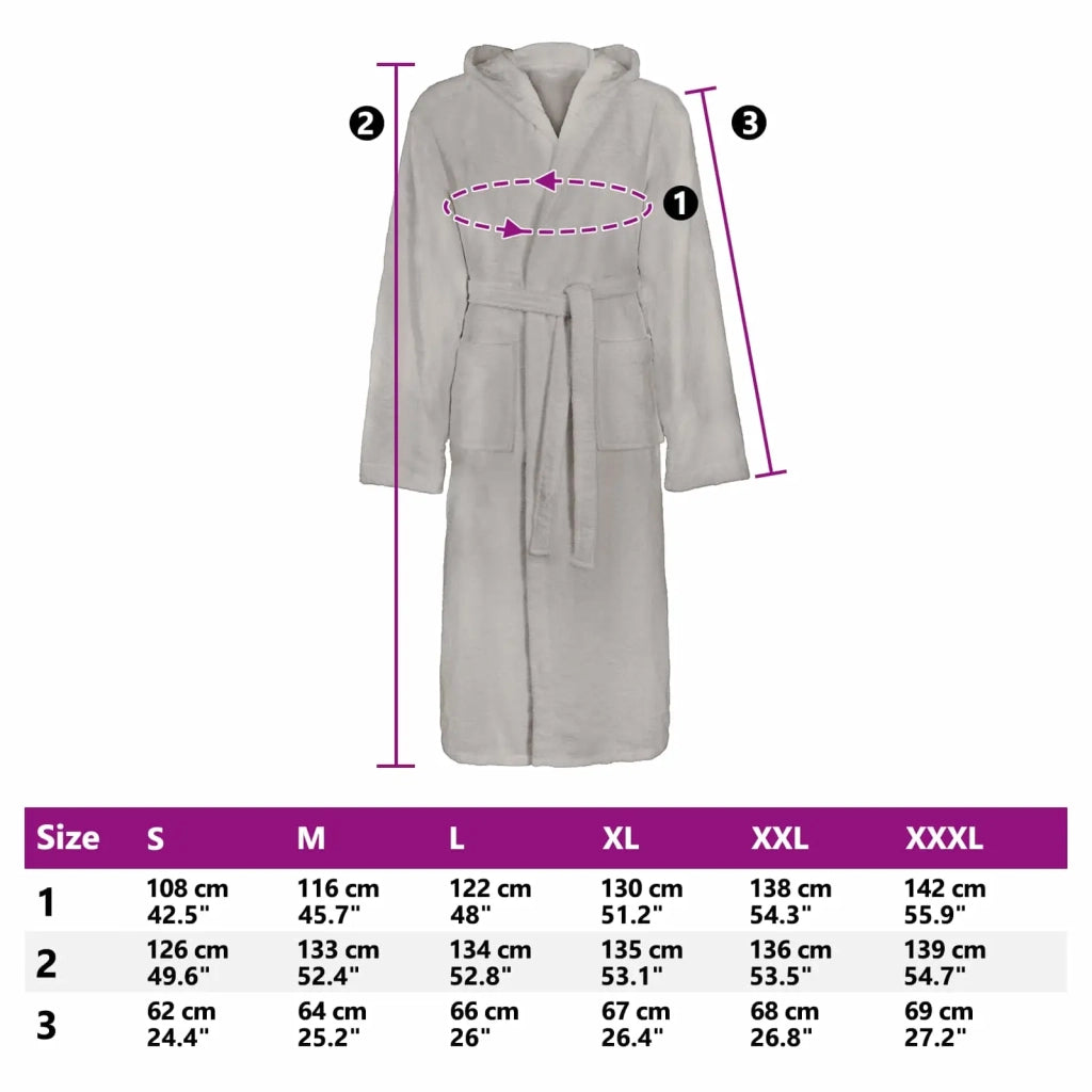 Accappatoio KINN Grigio M Cotone 4100812