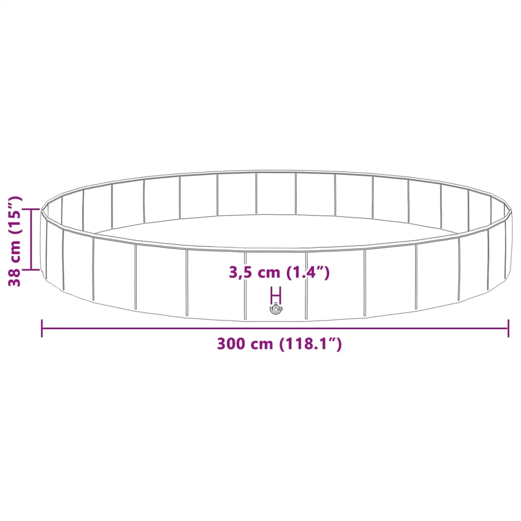 Piscina per Cani Blu ?300 x 38 cm PVC Spesso CFW5665705