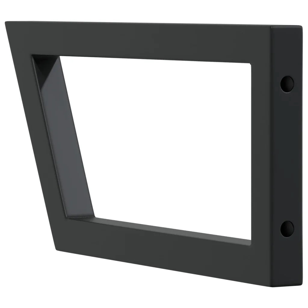 Reggimensole per Lavabo 2 pz Nere Trapezio in Acciaio CFW4490737