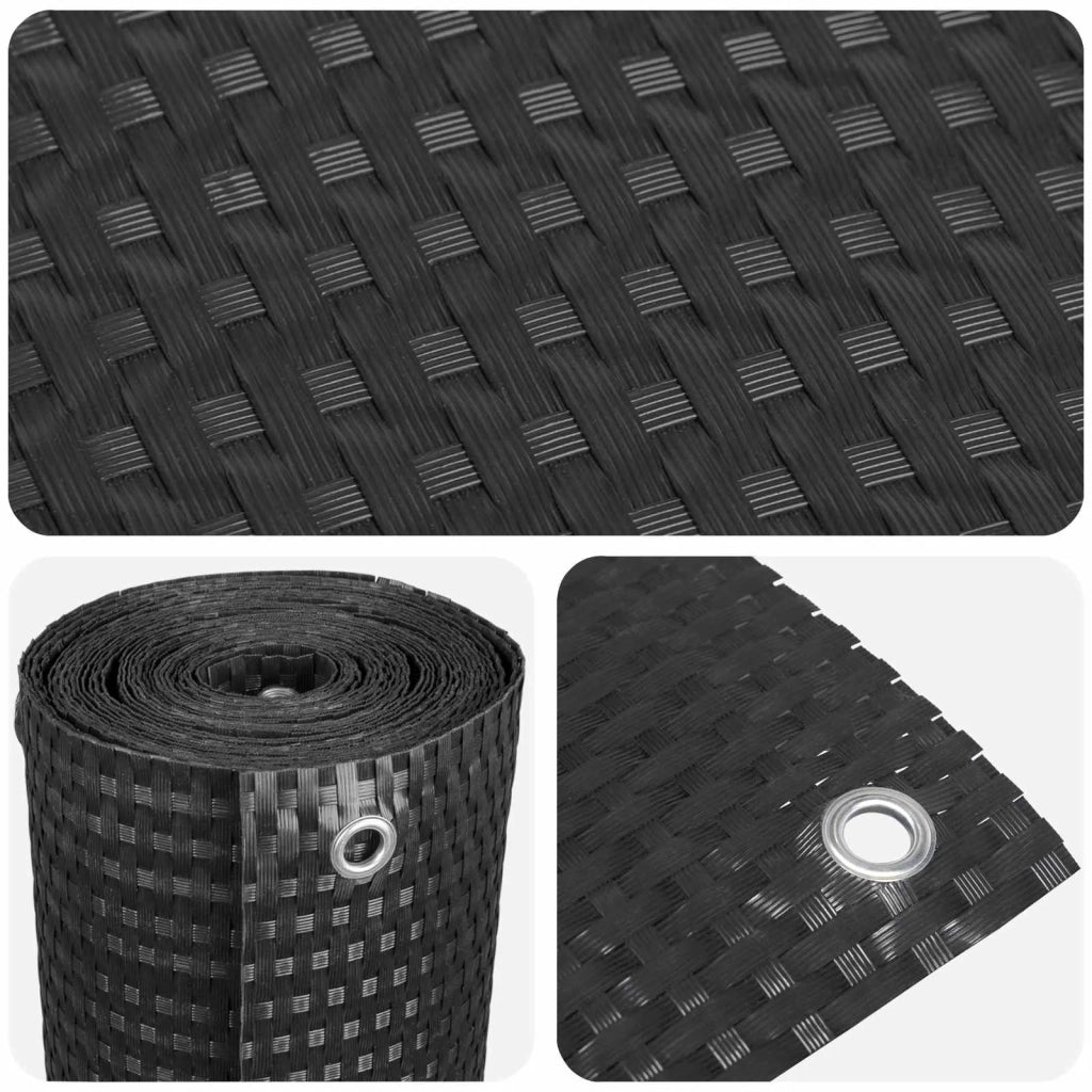 Schermo per Balcone con Occhielli Nero 42032649