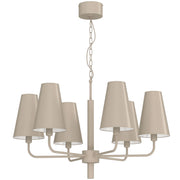 Lampadario moderno Tortola 6 luci beige E14 Luminex