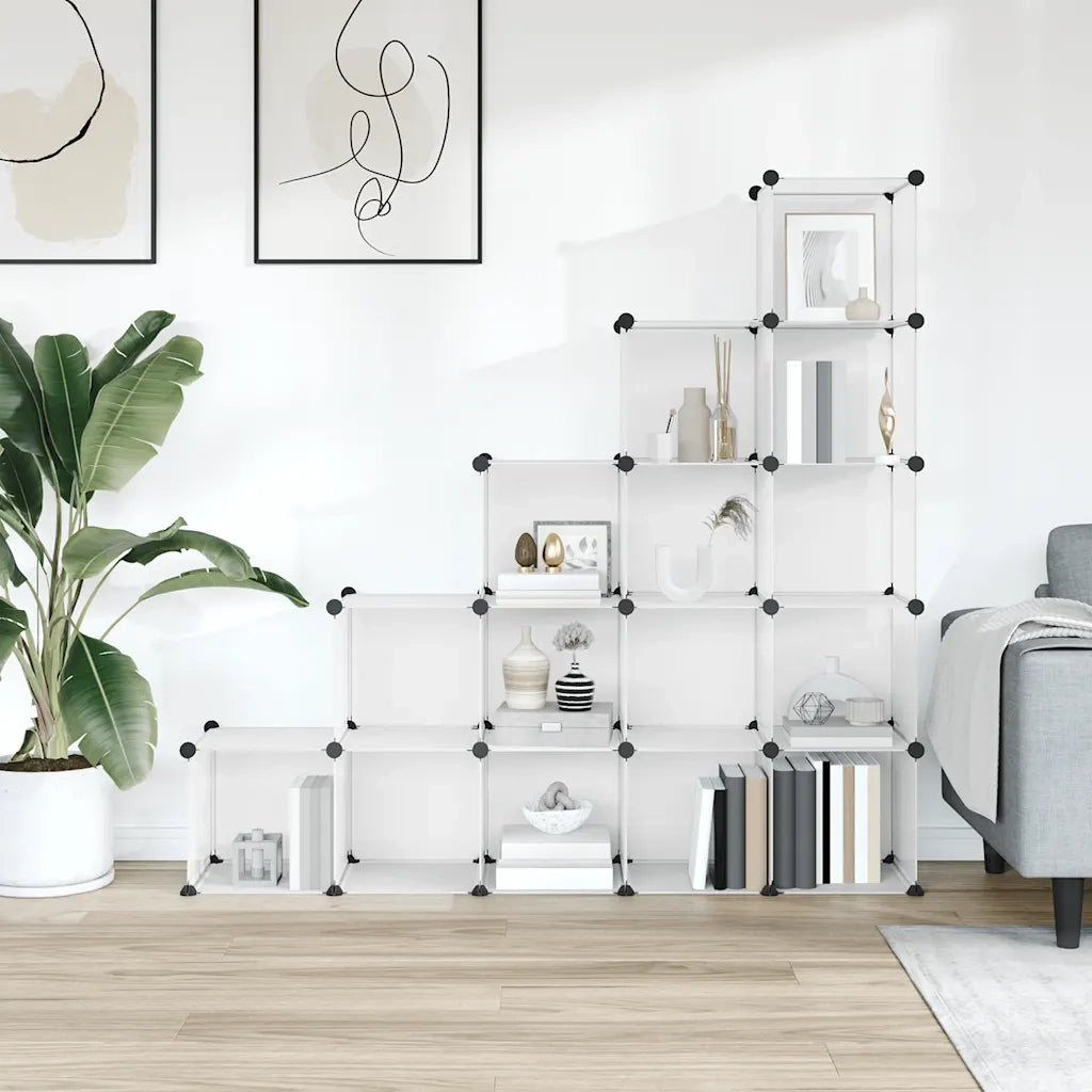 Organizzatore Portaoggetti con 15 Cubi Trasparenti in PP cod mxl 54408