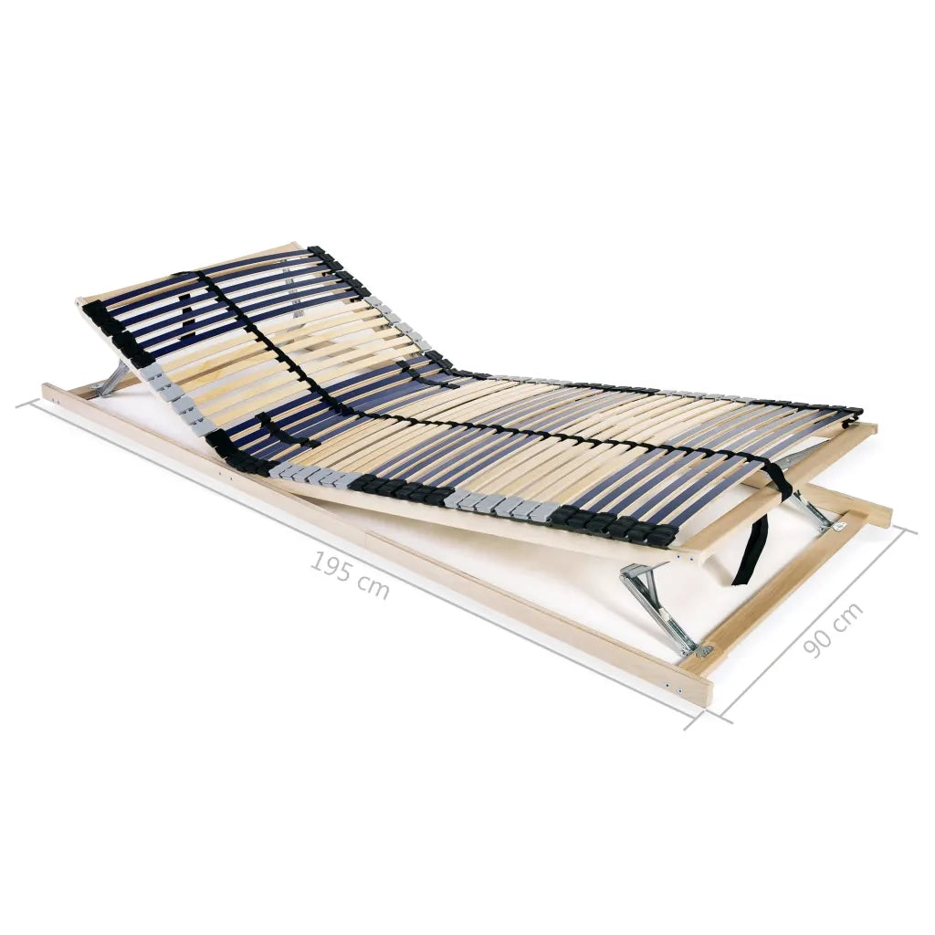 Reti a Doghe 2 pz 7 Zone con 42 Doghe in Legno 90x200 cm 3051434