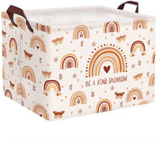 Opbergmand Regalo per Bambina con Stampa Vlinder, 40x30x30 cm, Acquastato, Materiale Stoffa, Forma Reclinata