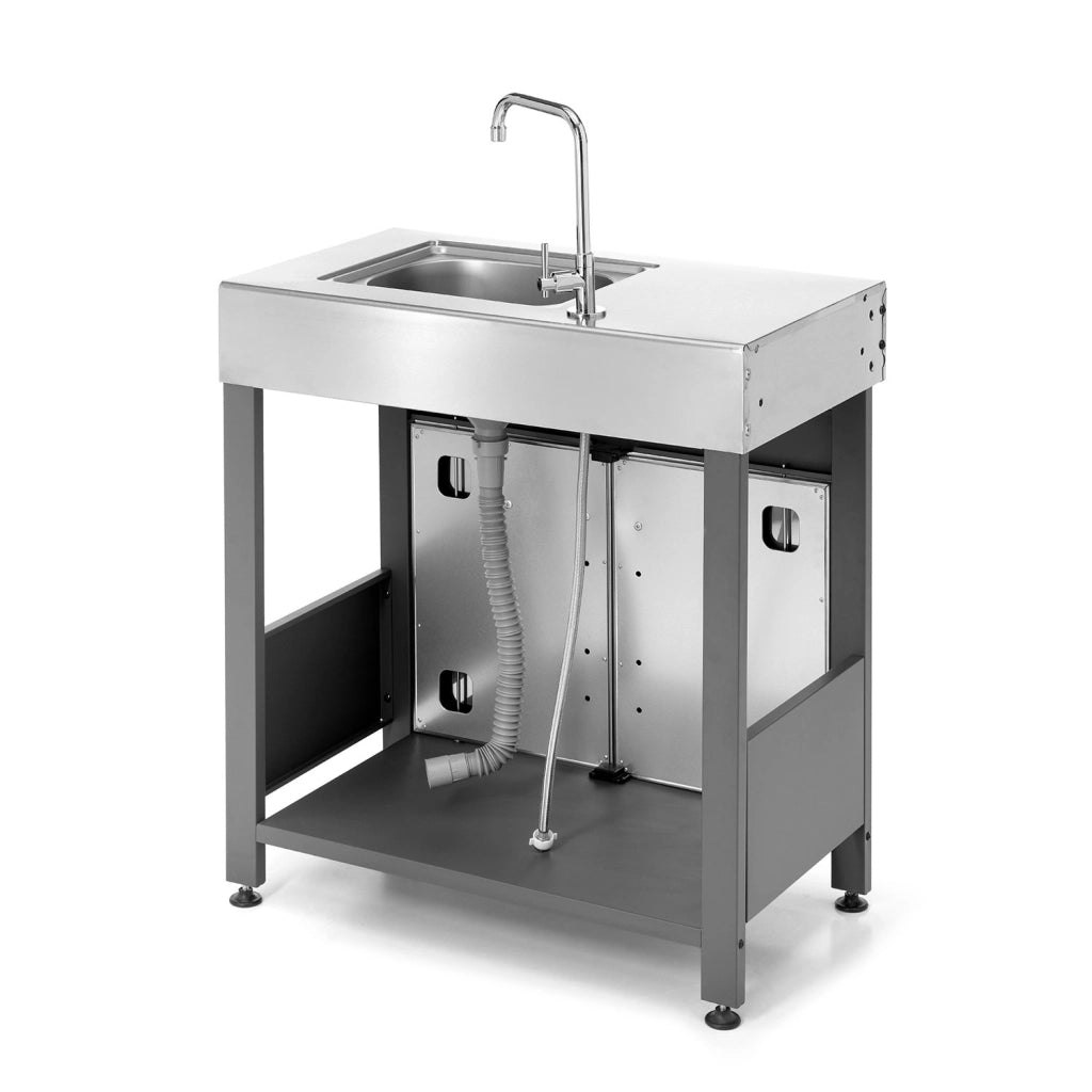 Modulo Componibile Lavello Ompagrill Indian con Rubinetto e Scarico Compatibile BBQ Indianapolis in Acciaio Inox