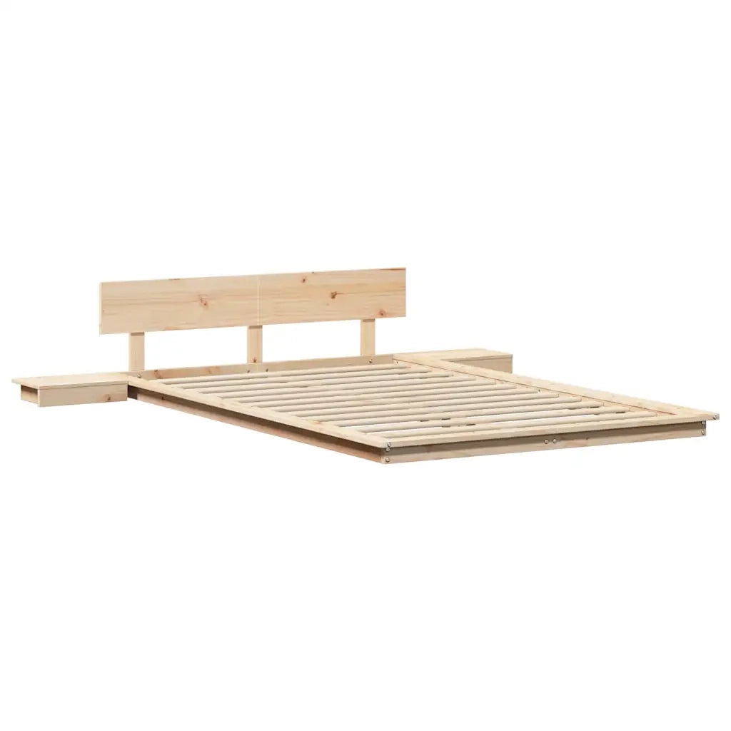 Struttura del letto-Giroletto Marrone 135 x 190 cm legno 438328