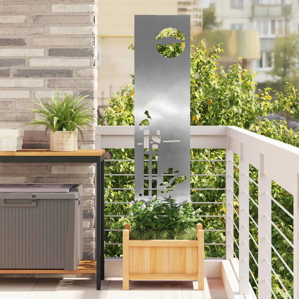 Schermo per privacy in giardino Traforo Argento 32 x 140 cm 876249