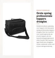 Borsa per Capelli Professionale con Grande Capacità di Stoccaggio - Borsa per Capelli Adattabile con Cinturino a Spalla - Multi-Livello - Nero - Adatta per Gli Strumenti di Bellezza - Borsa per Strumenti di Bellezza con Stoccaggio