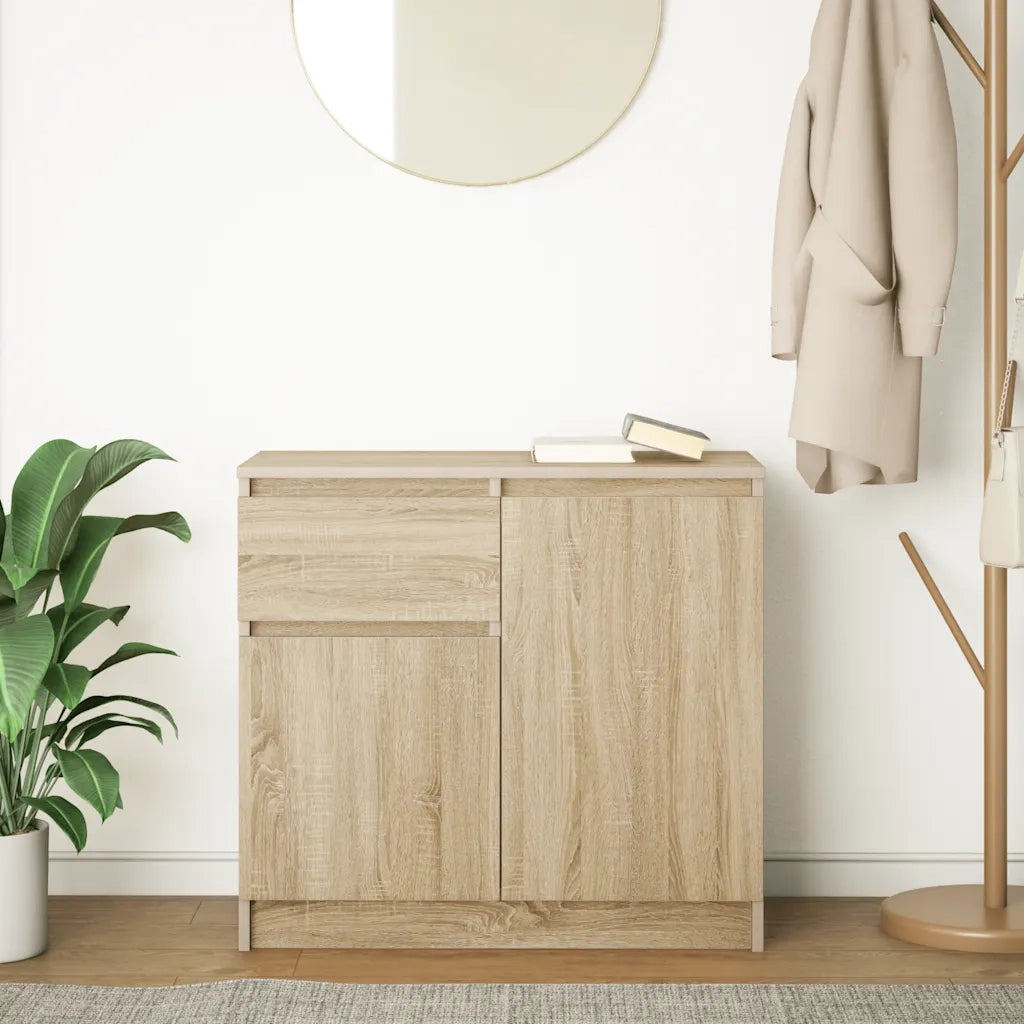Credenza con Cassetto-Buffet-Armadio da cucina Rovere Sonoma 71x35x65 cm in Truciolato 498162