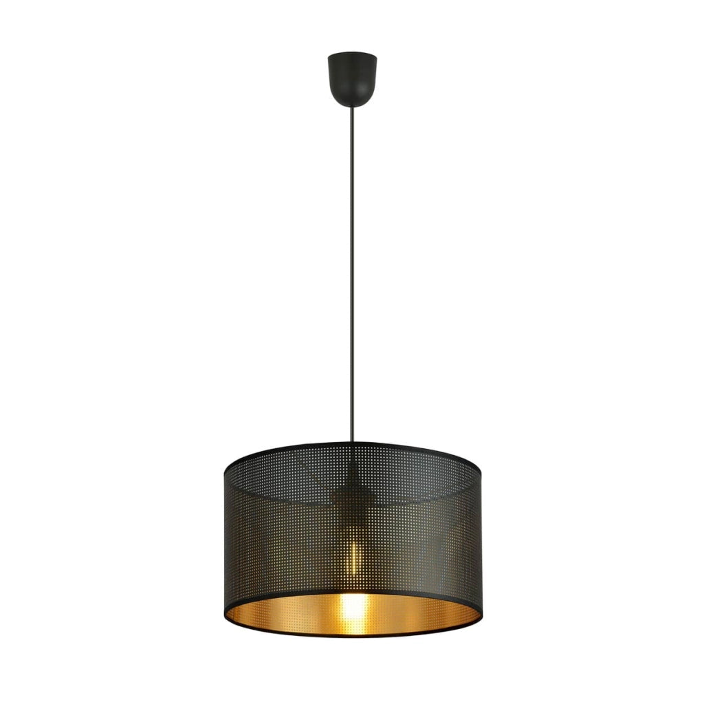 Lampada a sospensione Emibig Aston nero/oro E27 Ø35