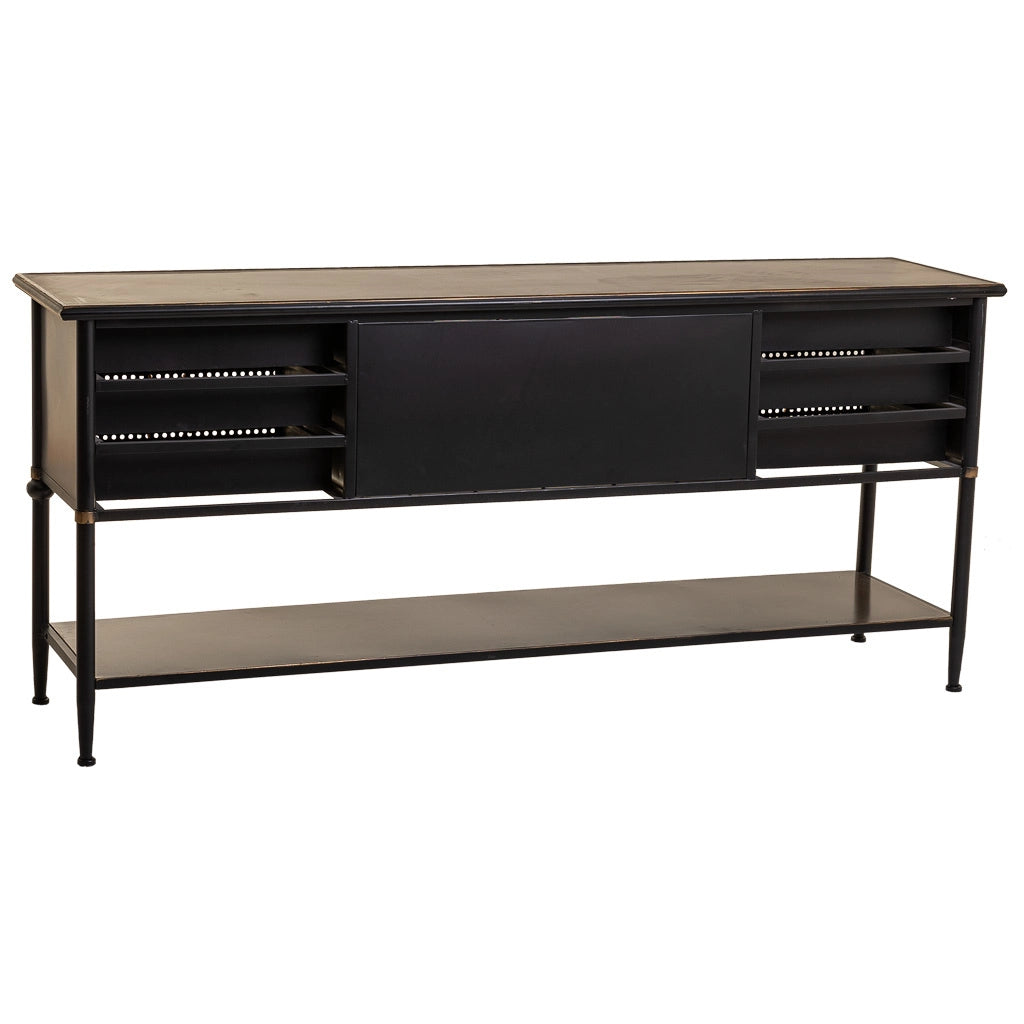 Credenza in metallo marrone 180x45x80h
