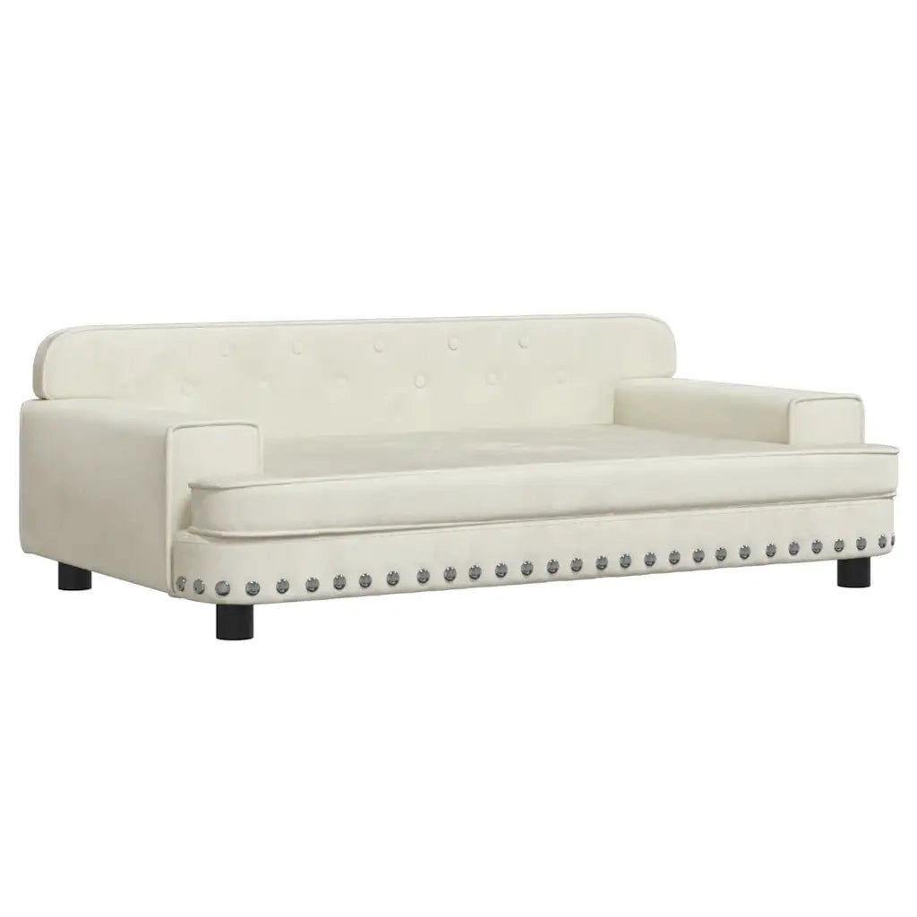 Divano per Bambini-Sofa-Divanetto Crema 90x53x30 cm in Velluto