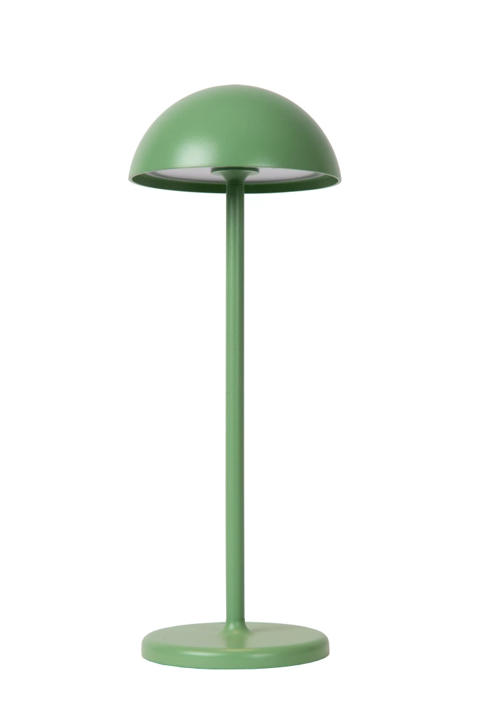 Lampada tavolo esterna verde a batteria LED Lucide