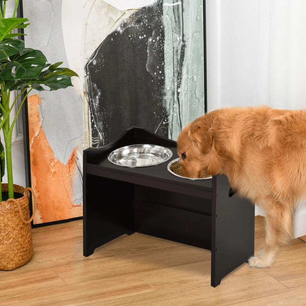 Ciotola per Cane Regolabile in Altezza con Supporto ¨C Minimal ¨C Acciaio Inox 2x2L